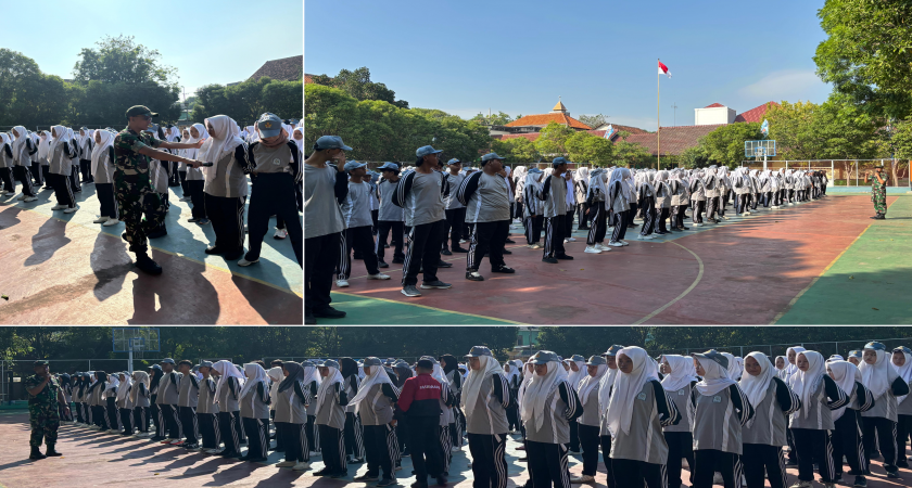 Cetak Generasi Bermental Baja, Ribuan Siswa SMKN 2 Tuban Ditempa Latihan Disiplin Militer Bersama TNI AD