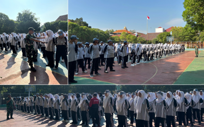 Cetak Generasi Bermental Baja, Ribuan Siswa SMKN 2 Tuban Ditempa Latihan Disiplin Militer Bersama TNI AD