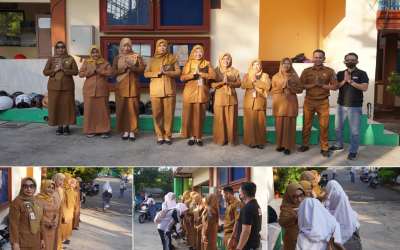 Bangun Karakter Positif Sejak Pagi, Guru SMKN 2 Tuban Sambut Siswa Lewat Budaya 5S